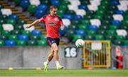 15 July 2025; Tyreke Wilson during a Shelbourne training session at Clearer Twist National Football Stadium at Windsor Park in Belfast. Photo by Stephen McCarthy/Sportsfile