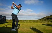 16 July 2025; Padraig Harrington of Ireland plays his tee shot on the seventh hole during a practice round at Royal Portrush Golf Club in Portrush, Antrim, ahead of The 153rd Open Championship. Photo by Ramsey Cardy/Sportsfile