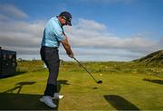 16 July 2025; Padraig Harrington of Ireland plays his tee shot on the seventh hole during a practice round at Royal Portrush Golf Club in Portrush, Antrim, ahead of The 153rd Open Championship. Photo by Ramsey Cardy/Sportsfile