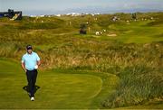 16 July 2025; Padraig Harrington of Ireland walks onto the seventh tee box during a practice round at Royal Portrush Golf Club in Portrush, Antrim, ahead of The 153rd Open Championship. Photo by Ramsey Cardy/Sportsfile