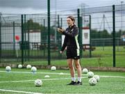 16 July 2025; Coach Eimear Quinn during the MiWadi FAI Football Camp at Leixlip United in Collinstown, Kildare. Photo by Piaras Ó Mídheach/Sportsfile