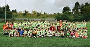16 July 2025; Children during the MiWadi FAI Football Camp at Leixlip United in Collinstown, Kildare. Photo by Piaras Ó Mídheach/Sportsfile