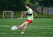 16 July 2025; Lucy Murphy during the MiWadi FAI Football Camp at Leixlip United in Collinstown, Kildare. Photo by Piaras Ó Mídheach/Sportsfile