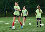 16 July 2025; Sophie Murphy during the MiWadi FAI Football Camp at Leixlip United in Collinstown, Kildare. Photo by Piaras Ó Mídheach/Sportsfile