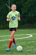 16 July 2025; Sophie Murphy during the MiWadi FAI Football Camp at Leixlip United in Collinstown, Kildare. Photo by Piaras Ó Mídheach/Sportsfile