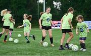 16 July 2025; Players during the MiWadi FAI Football Camp at Leixlip United in Collinstown, Kildare. Photo by Piaras Ó Mídheach/Sportsfile