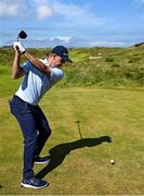 16 July 2025; Justin Rose of England plays his tee shot on the seventh hole during a practice round at Royal Portrush Golf Club in Portrush, Antrim, ahead of The 153rd Open Championship. Photo by Ramsey Cardy/Sportsfile
