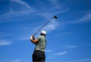 16 July 2025; Brooks Koepka of USA watches his tee shot on the fifth hole during a practice round at Royal Portrush Golf Club in Portrush, Antrim, ahead of The 153rd Open Championship. Photo by Ramsey Cardy/Sportsfile
