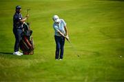 16 July 2025; Martin Couvra, right, and Romain Langasque of France during a practice round at Royal Portrush Golf Club in Portrush, Antrim, ahead of The 153rd Open Championship. Photo by David Fitzgerald/Sportsfile