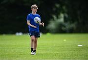 16 July 2025; Joshua Maguire during the Leinster Rugby School of Excellence at The King's Hospital School in Dublin. Photo by Piaras Ó Mídheach/Sportsfile