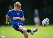 16 July 2025; Joshua Maguire during the Leinster Rugby School of Excellence at The King's Hospital School in Dublin. Photo by Piaras Ó Mídheach/Sportsfile
