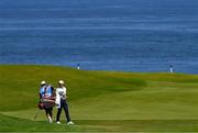 16 July 2025; Rory McIlroy of Northern Ireland walks onto a green during a practice round at Royal Portrush Golf Club in Portrush, Antrim, ahead of The 153rd Open Championship. Photo by Ramsey Cardy/Sportsfile
