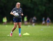 16 July 2025; Coach Emma Tilly during the Leinster Rugby School of Excellence at The King's Hospital School in Dublin. Photo by Piaras Ó Mídheach/Sportsfile