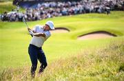 16 July 2025; Rory McIlroy of Northern Ireland plays a shot from the rough during a practice round at Royal Portrush Golf Club in Portrush, Antrim, ahead of The 153rd Open Championship. Photo by David Fitzgerald/Sportsfile