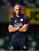 16 July 2025; Shelbourne head coach Joey O'Brien before the UEFA Champions League First Qualifying Round second leg match between Linfield and Shelbourne at Clearer Twist National Football Stadium at Windsor Park in Belfast. Photo by Ben McShane/Sportsfile