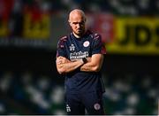 16 July 2025; Shelbourne head coach Joey O'Brien before the UEFA Champions League First Qualifying Round second leg match between Linfield and Shelbourne at Clearer Twist National Football Stadium at Windsor Park in Belfast. Photo by Ben McShane/Sportsfile