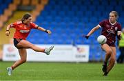 16 July 2025; Jessica McCreesh of Armagh scores a first half point during the LGFA All-Ireland U16 B Championship final match between Armagh and Galway at Glennon Brothers Pearse Park in Longford. Photo by Stephen Marken/Sportsfile