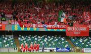 16 July 2025; Shelbourne supporters before the UEFA Champions League First Qualifying Round second leg match between Linfield and Shelbourne at Clearer Twist National Football Stadium at Windsor Park in Belfast. Photo by Stephen McCarthy/Sportsfile