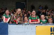 16 July 2025; Mayo supporters during the LGFA All-Ireland U16 A Championship final match between Kerry and Mayo at MacDonagh Park in Nenagh, Tipperary. Photo by Michael P Ryan/Sportsfile