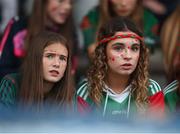 16 July 2025; Mayo supporters watch on during the LGFA All-Ireland U16 A Championship final match between Kerry and Mayo at MacDonagh Park in Nenagh, Tipperary. Photo by Michael P Ryan/Sportsfile