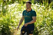 17 July 2025; David Porecki arrives for an Australia rugby squad training session at the National Rugby training centre in Ballymore, Brisbane, Australia. Photo by Brendan Moran/Sportsfile