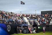 17 July 2025; Tom McKibbin of Northern Ireland watches his tee shot on the first hole during day one of The 153rd Open Championship at Royal Portrush Golf Club in Portrush, Antrim. Photo by David Fitzgerald/Sportsfile