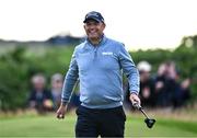 17 July 2025; Padraig Harrington of Ireland after a putt on the first green during day one of The 153rd Open Championship at Royal Portrush Golf Club in Portrush, Antrim. Photo by David Fitzgerald/Sportsfile