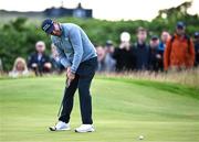 17 July 2025; Padraig Harrington of Ireland putts on the first green during day one of The 153rd Open Championship at Royal Portrush Golf Club in Portrush, Antrim. Photo by David Fitzgerald/Sportsfile