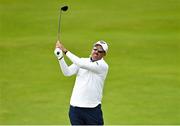 17 July 2025; Phil Mickelson of USA watches his shot on the second hole during day one of The 153rd Open Championship at Royal Portrush Golf Club in Portrush, Antrim. Photo by David Fitzgerald/Sportsfile