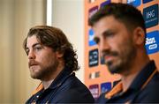 17 July 2025; Fraser McReight, left, and Jake Gordon during an Australia rugby squad media conference at the Amora Hotel in Brisbane, Australia. Photo by Brendan Moran/Sportsfile