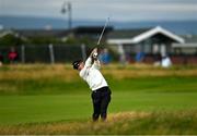 17 July 2025; Mikiya Akutsu of Japan plays a shot from the rough on the second hole during day one of The 153rd Open Championship at Royal Portrush Golf Club in Portrush, Antrim. Photo by David Fitzgerald/Sportsfile