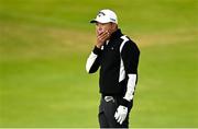 17 July 2025; Kevin Yu of Taiwan reacts to his shot on the second fairway during day one of The 153rd Open Championship at Royal Portrush Golf Club in Portrush, Antrim. Photo by David Fitzgerald/Sportsfile