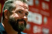 17 July 2025; Head coach Andy Farrell during a British & Irish Lions squad media conference at the Intercontinental Hotel in Brisbane, Australia. Photo by Brendan Moran/Sportsfile
