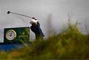 17 July 2025; Felip Jakubcik of Czechia watches his tee shot on the second hole during day one of The 153rd Open Championship at Royal Portrush Golf Club in Portrush, Antrim. Photo by Ramsey Cardy/Sportsfile