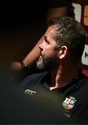 17 July 2025; Head coach Andy Farrell during a British & Irish Lions squad media conference at the Intercontinental Hotel in Brisbane, Australia. Photo by Brendan Moran/Sportsfile