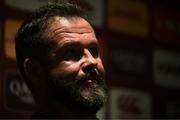 17 July 2025; Head coach Andy Farrell during a British & Irish Lions squad media conference at the Intercontinental Hotel in Brisbane, Australia. Photo by Brendan Moran/Sportsfile