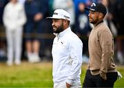17 July 2025; JJ Spaun of USA, left, and Xander Schauffele of USA on the first fairway during day one of The 153rd Open Championship at Royal Portrush Golf Club in Portrush, Antrim. Photo by David Fitzgerald/Sportsfile