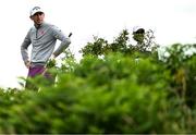 17 July 2025; Tom McKibbin of Northern Ireland lines up his shot from the rough on the 11th hole during day one of The 153rd Open Championship at Royal Portrush Golf Club in Portrush, Antrim. Photo by Ramsey Cardy/Sportsfile