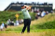 17 July 2025; Padraig Harrington of Ireland watches his shot from the rough on the 12th hole during day one of The 153rd Open Championship at Royal Portrush Golf Club in Portrush, Antrim. Photo by Ramsey Cardy/Sportsfile