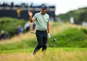 17 July 2025; Padraig Harrington of Ireland acknowledges supporters on the 12th hole during day one of The 153rd Open Championship at Royal Portrush Golf Club in Portrush, Antrim. Photo by Ramsey Cardy/Sportsfile