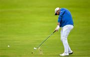 17 July 2025; Shane Lowry of Ireland plays a shot from the second fairway during day one of The 153rd Open Championship at Royal Portrush Golf Club in Portrush, Antrim. Photo by David Fitzgerald/Sportsfile