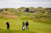 17 July 2025; Lee Westwood of England plays a shot on the eighth hole during day one of The 153rd Open Championship at Royal Portrush Golf Club in Portrush, Antrim. Photo by Ramsey Cardy/Sportsfile