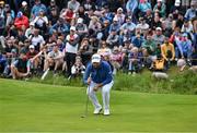 17 July 2025; Shane Lowry of Ireland lines up a putt on the sixth green during day one of The 153rd Open Championship at Royal Portrush Golf Club in Portrush, Antrim. Photo by David Fitzgerald/Sportsfile