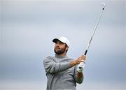 17 July 2025; Scottie Scheffler of USA watches his tee shot on the sixth hole during day one of The 153rd Open Championship at Royal Portrush Golf Club in Portrush, Antrim. Photo by David Fitzgerald/Sportsfile