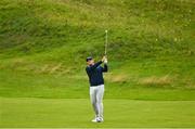 17 July 2025; Sepp Straka of Austria watches his shot on the 10th hole during day one of The 153rd Open Championship at Royal Portrush Golf Club in Portrush, Antrim. Photo by David Fitzgerald/Sportsfile
