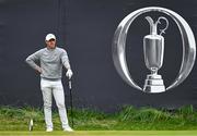 17 July 2025; Rory McIlroy of Northern Ireland waits on the first tee box during day one of The 153rd Open Championship at Royal Portrush Golf Club in Portrush, Antrim. Photo by Ramsey Cardy/Sportsfile