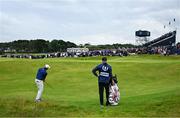 17 July 2025; Bryson DeChambeau of USA chips onto the ninth green during day one of The 153rd Open Championship at Royal Portrush Golf Club in Portrush, Antrim. Photo by David Fitzgerald/Sportsfile