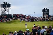 17 July 2025; Rory McIlroy of Northern Ireland walks onto the sixth green during day one of The 153rd Open Championship at Royal Portrush Golf Club in Portrush, Antrim. Photo by Ramsey Cardy/Sportsfile