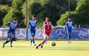 17 July 2025; Kian Leavy of St Patrick's Athletic during the UEFA Conference League First Qualifying Round second leg match between FC Hegelmann and St Patrick's Athletic at Raudondvaris Stadium in Raudondvaris, Lithuania. Photo by Evaldas Semiotas/Sportsfile