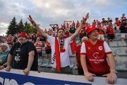 17 July 2025; St Patrick's Athletic supporters after the UEFA Conference League First Qualifying Round second leg match between FC Hegelmann and St Patrick's Athletic at Raudondvaris Stadium in Raudondvaris, Lithuania. Photo by Evaldas Semiotas/Sportsfile